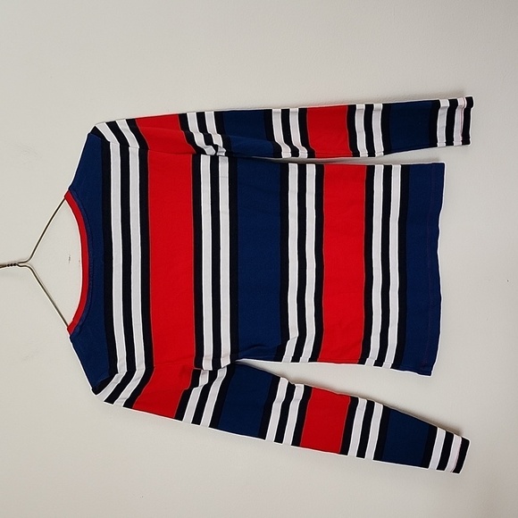 Tommy Hilfiger striped long sleeve top, red blue white, July 4th, crewneck, XS - Picture 6 of 6